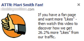 Facebook Ad using Mari Smith