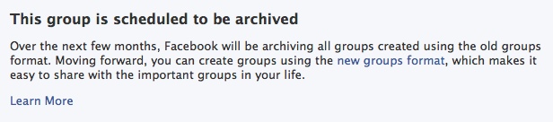 Archive Old Facebook Group