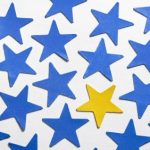 blue stars and one gold