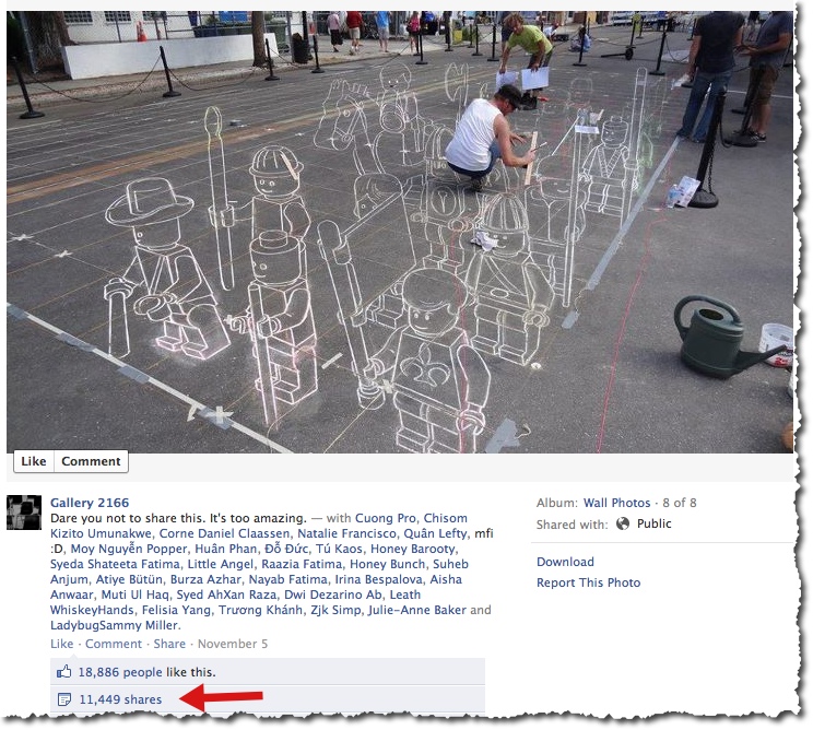 Sidewalk art - Facebook post