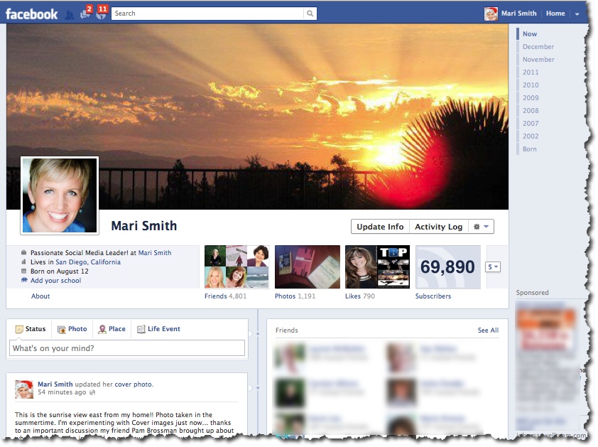 facebook profile timeline