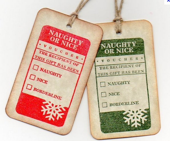 Naughty and Nice Gift Tags