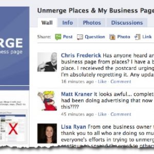Facebook: Unmerge Place Page and Business Page