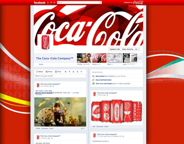 Coca-Cola Facebook Timeline Brand Page