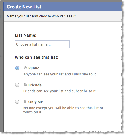 Facebook List privacy