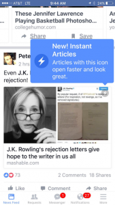 Instant Articles popup 