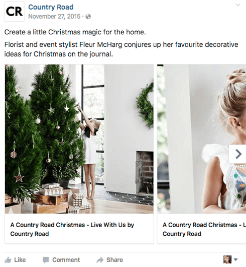 Country Road tells its brand story as part of its Holiday 2015 campaign.