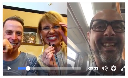 Facebook Live two-person split-screen