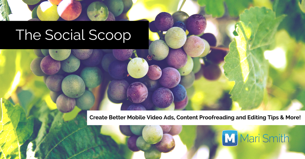 Create Better Mobile Video Ads, Content Proofreading and Editing Tips & More: The Social Scoop 7/5/17