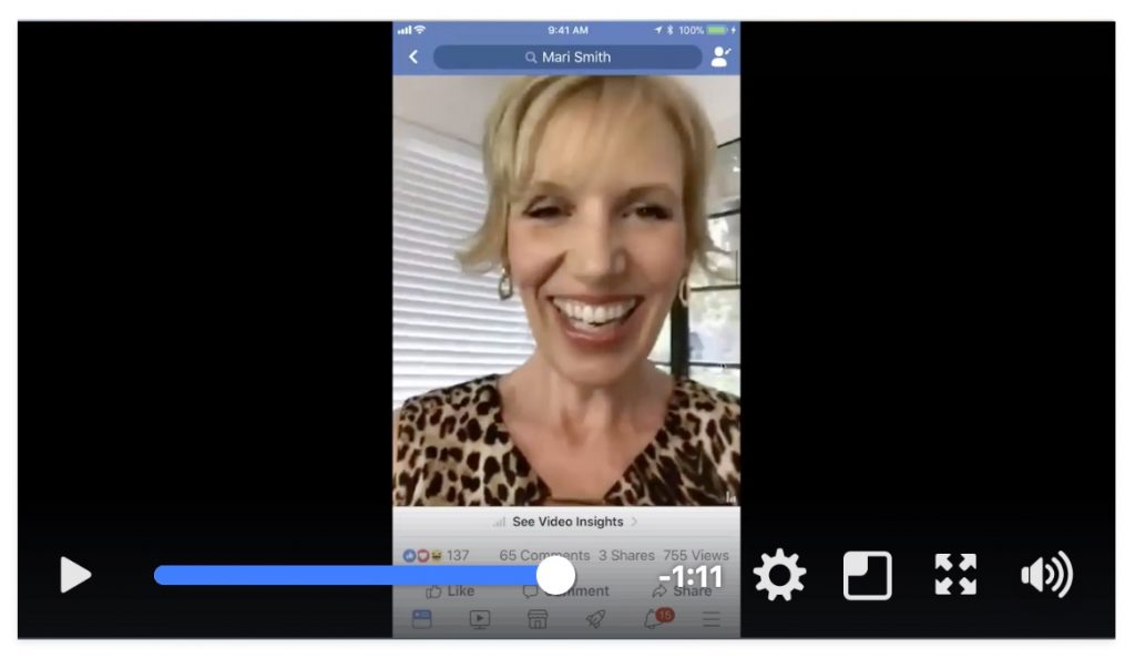 mari facebook live stories demo