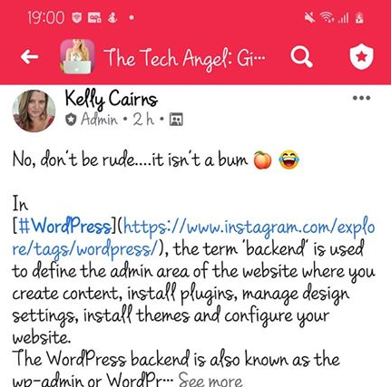 hashtags on facebook automatically inserts full link to discover the same hashtag on Instagram mari smith kelly cairns
