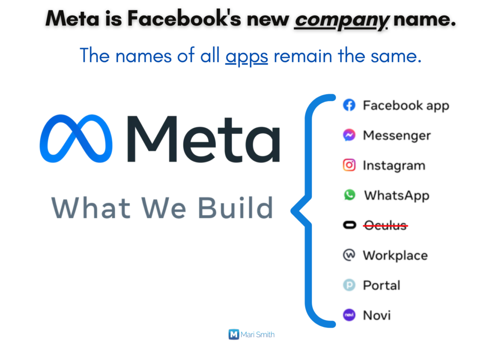 meta platforms inc facebook new company name